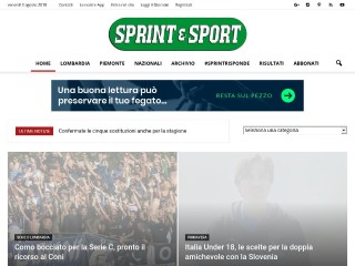 Screenshot sito: Sprint e Sport