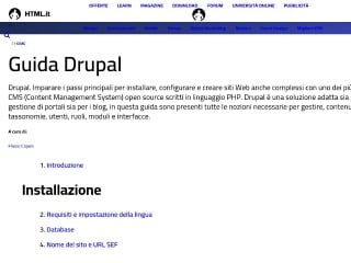 Screenshot sito: Guida Drupal
