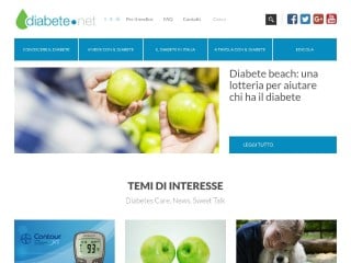Screenshot sito: Diabete.net