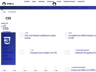 Screenshot sito: Html.it CSS