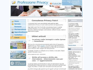 Screenshot sito: ProfessionePrivacy.com