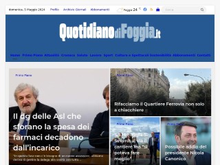 Screenshot sito: Quotidiano di Foggia