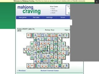 Screenshot sito: Mahjong Craving