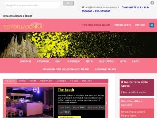 Screenshot sito: Festa della donna a Milano