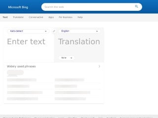 Screenshot sito: Microsoft Translator