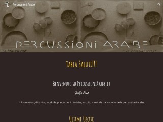 Screenshot sito: PercussioniArabe