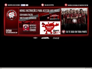Screenshot sito: Atletico Paranaense