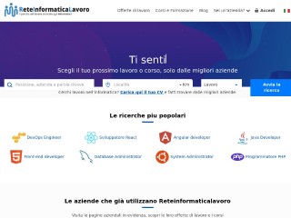 Screenshot sito: Reteinformaticalavoro