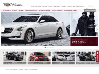 Screenshot sito: Cadillac