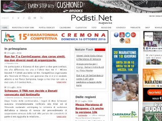 Screenshot sito: Podisti.net