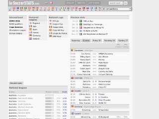 Screenshot sito: SoccerStats.com
