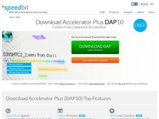 Screenshot sito: Download Accelerator Plus