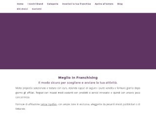 Screenshot sito: MeglioinFranchising