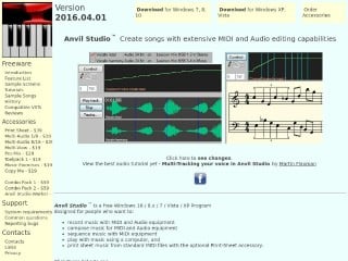 Screenshot sito: Anvil Studio