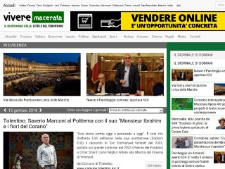 Screenshot sito: VivereMacerata.it