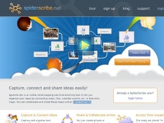 Screenshot sito: SpiderScribe