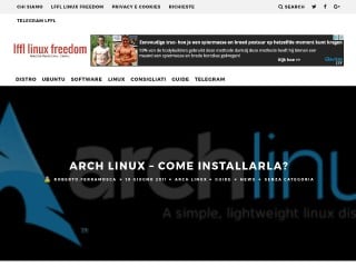 Screenshot sito: Guida ad Arch Linux