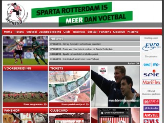 Screenshot sito: Sparta Rotterdam