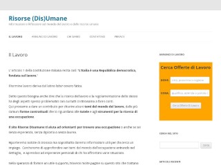 Screenshot sito: Risorse Disumane