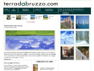 Screenshot sito: Terra d'Abruzzo