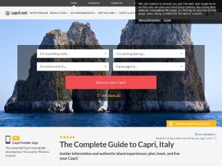 Screenshot sito: Isola di Capri