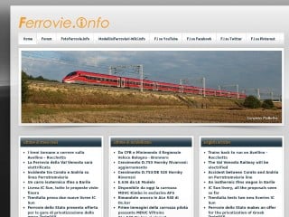Screenshot sito: Ferrovie.info