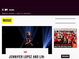 Screenshot sito: MTVmusic.com