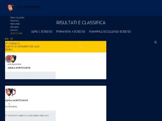 Screenshot sito: Aquila Montevarchi