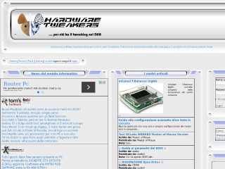 Screenshot sito: Hardware Tweakers