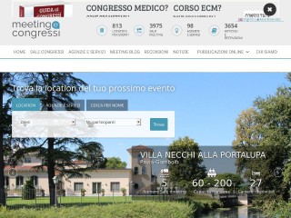 Screenshot sito: Meeting e Congressi