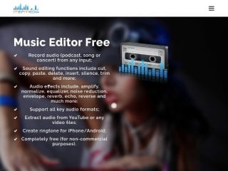 Screenshot sito: Music Editor
