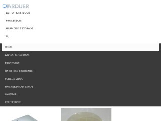 Screenshot sito: Arduer.com