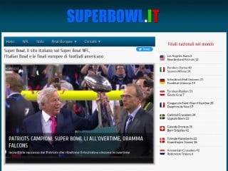 Screenshot sito: Superbowl.it