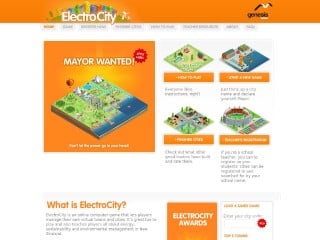Screenshot sito: ElectroCity