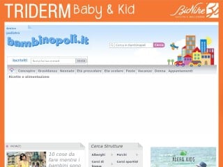 Screenshot sito: Bambinopoli