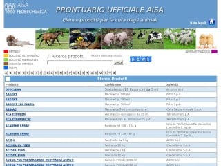 Screenshot sito: Prontuario Veterinario