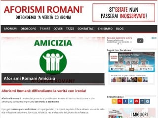 Screenshot sito: Aforismi Romani
