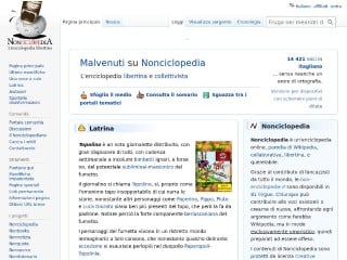 Screenshot sito: Nonciclopedia