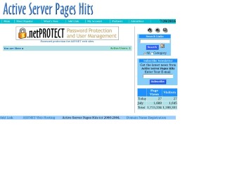 Screenshot sito: ASP Hits