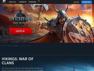 Screenshot sito: Vikings: War of Clans