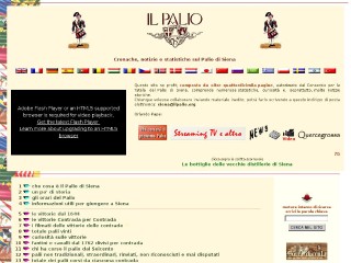 Screenshot sito: Il Palio
