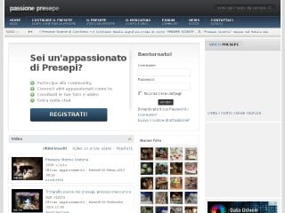 Screenshot sito: PassionePresepe.com