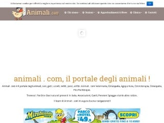 Screenshot sito: Animali.com