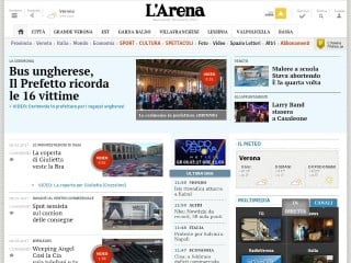 Screenshot sito: L'Arena