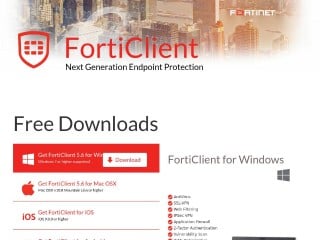 Screenshot sito: Fortinet Antivirus