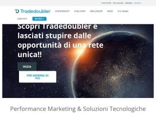 Screenshot sito: TradeDoubler