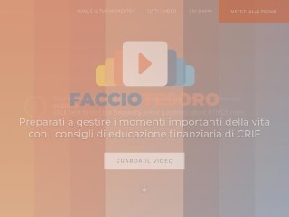 Screenshot sito: Faccio Tesoro