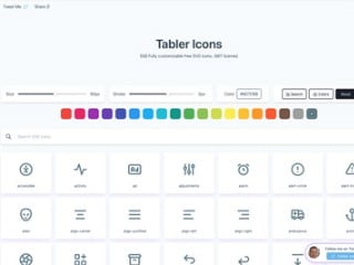 Screenshot sito: Tabler Icons