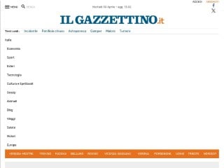 Screenshot sito: Gazzettino.it