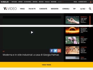 Screenshot sito: Virgilio Video